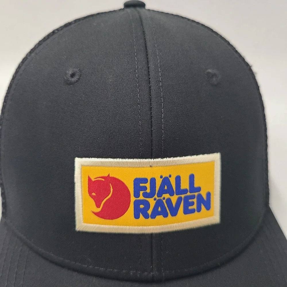 Fjallraven Hat Snapback L-XL Trucker Mesh Black Fox Logo Outdoor Equipment Men - Picture 4 of 11
